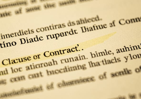Détail d'une clause de contrat